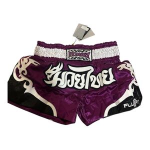 Fluory NWT Muay Thai Purple Shorts XL